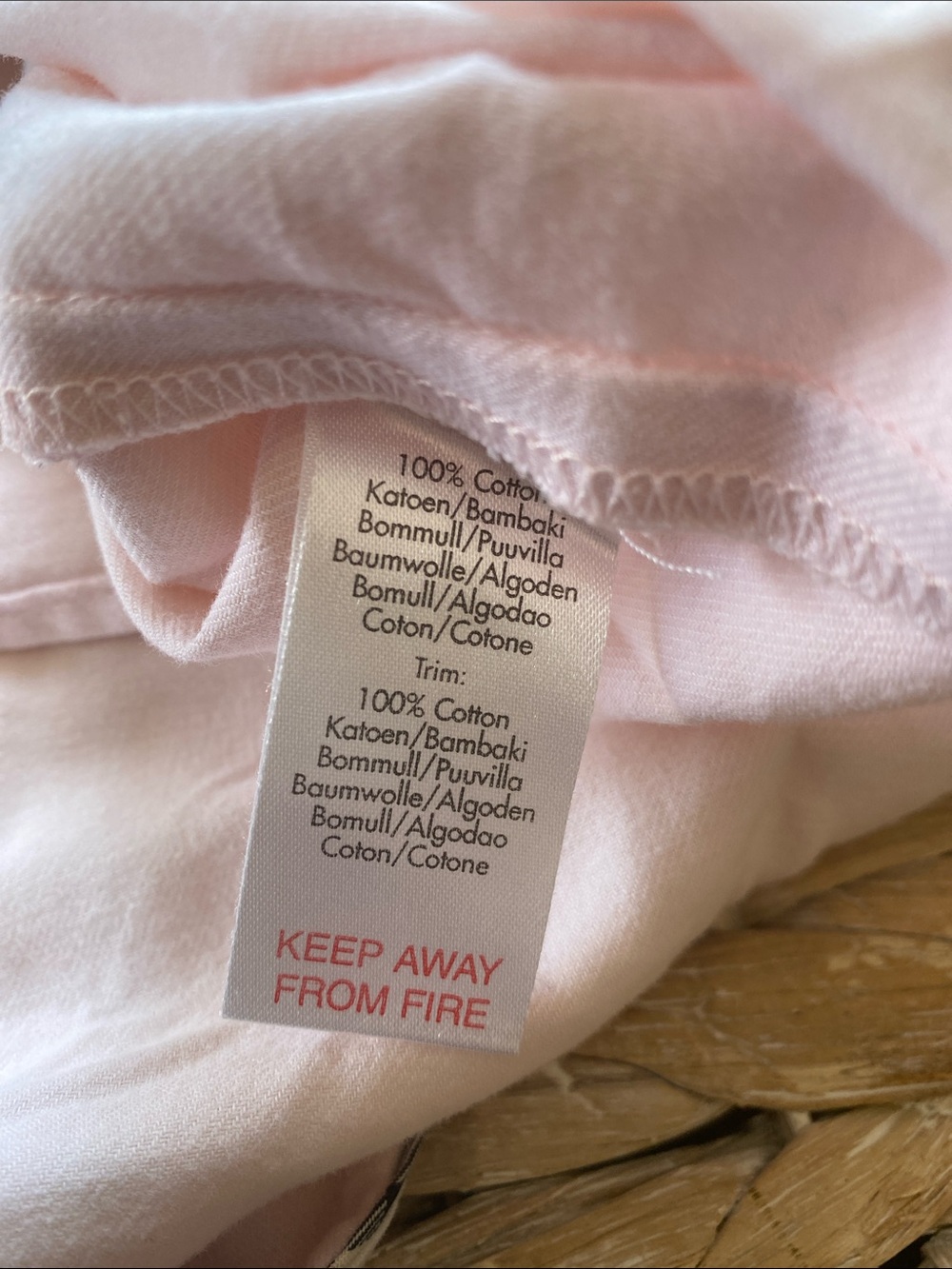 Burberry Pale Pink Button-Front Pajama Top with Signature Check Trim - Picture 8 of 8